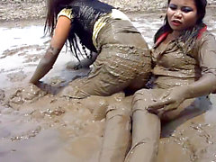 Thai, mud girl, mud boot girl