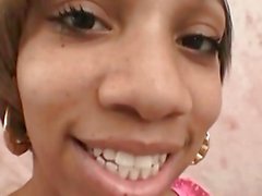 Hot Black gf Ashley sloppy blowjob treat