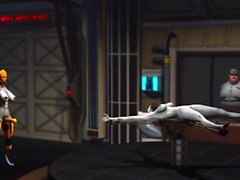 Shemale Sex Cyborg, yeraltında bir uzaylıyı sert sikikler