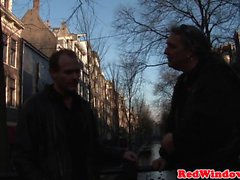 Hooker holandés creampied por los turistas en Amsterdam