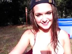 Sexy Small Tit Brunette Teen Sucks And Fucks