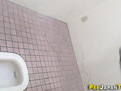 Babes peeing on spycam