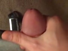 Solo male jerking off with Cumshot pov