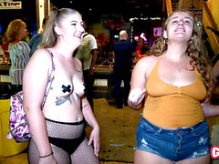 College party sex, flashing in street