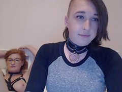 Tgirl coq énorme baise fillette roux busty