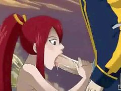 Fairy Tail Anime - di Erza Color scarlatto del grigio x Fullbuster