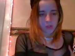 Beautiful Amateur GF in Cat Suit Talks on Cam