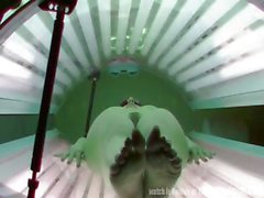 Hidden Cam - Hairy Pussy in Solarium