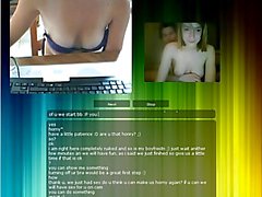 Chatroulette girl showing all to a fake