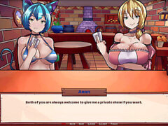 Barmaid, anime Spiele, große Brüste