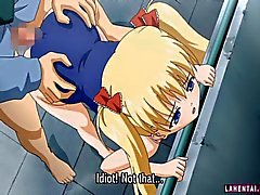 Русый Hentai девушка отсасывает то время ее синицы подпрыгивали