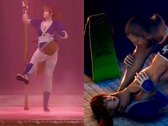 Kasumi (DOA) Pole Dances & Gets Fucked