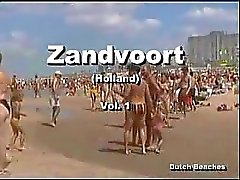 Zandvoort holandeses playa en topless nudistas de los Titties doce