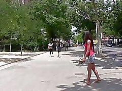 Cute Brunette Fucks In Public For Extra Cash