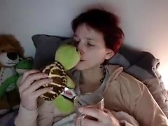 Leilanis onanieren sowie Spritzer für Webcam ein Teil ein