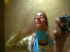 Petite Natasha coed naked at toilet