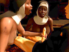 Shemale Nun Cartoon, 3D Sperma, Ebony 3D Cartoon