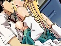 Blonde Hentai Fee auf den Fersen durchbrennt und fickt hard cock