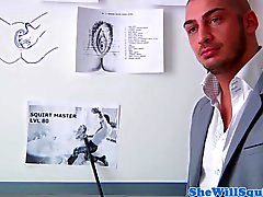 Facialized studentessa assfucked che si sprizza