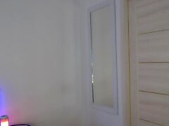 Brunette Milf in Stockings Masturbing by Dildo in webcam