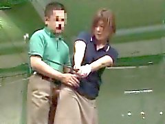 Subtituladas de golf japonés demostración erección oscilación