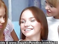 Bethanybild und Anja und Agathes lesbischen Teen Babes threesome Orgie