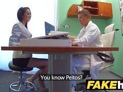 Fake Hospital Doctors thick dick stretches hot Portuguese pussy lips