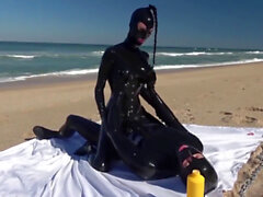 Latex-Paar, Latex-Catsuit, Scuba