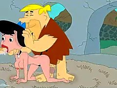 Fred and Barney scopare a Betty Flinstones alla fumetto di film del porn