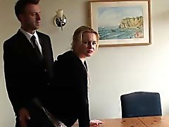 Throatfucked UK sub spanked until red raw