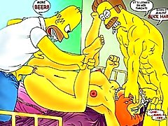 Los Simpson de Hentai orgía