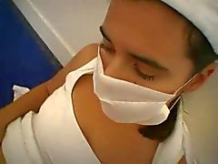 Nurse's Nylons Gescheurde En Hairy Pussy Fucked