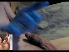 Gloved Jerking For Creamy Pussy