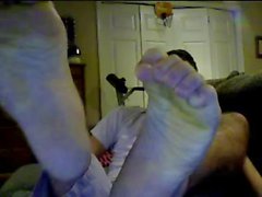 Straight guys feet on webcam #486