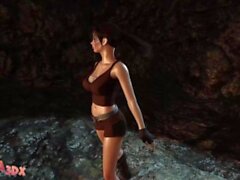 Futa3DX - Lara Croft tropeça em Big Dicked Futa Cave Troll's Trieomes