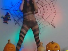 Dirty Witch Stripteasing on Webcam - more at