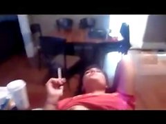 smoking fuck on table