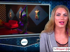 Blondes Pornostar wird von einem hübschen Stripper richtig gefickt