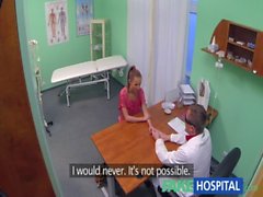 FakeHospital Hot Brunette Patient returns craving the doctors big cock
