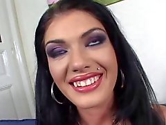 Incredible brunnette with green eyes POV sex