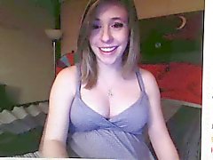 Embarazada de webcam de Cutie de Shows de Boobs coño y canta