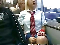 Japonya Otobüs Beyaz Schoolgirl !