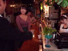 pretty japanese gives handjob and blowjob