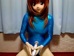 mavi leotard ile Kigurumi