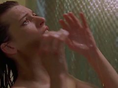 Milla Jovovich gets kissed in the Shower