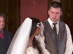 Couple starts fucking in front of the guests after ceremony